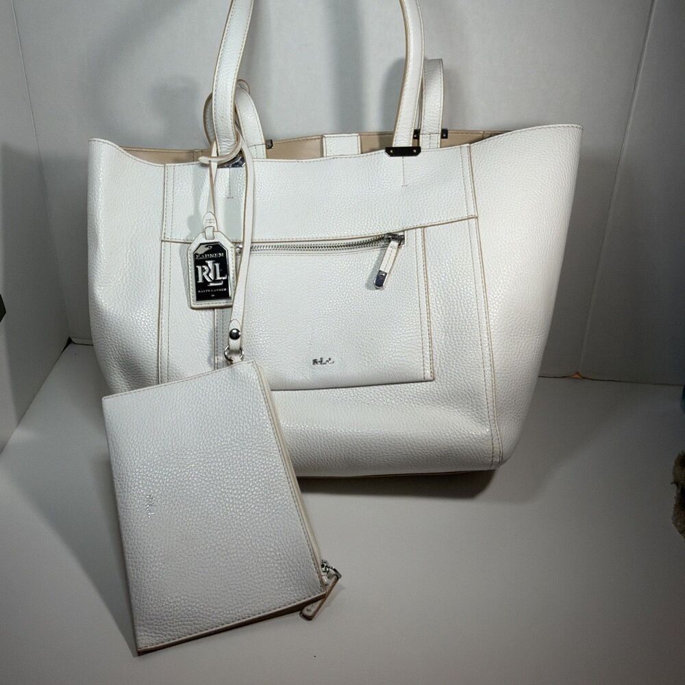 Lauren Ralph Lauren Paley Lauryn Travel Tote Bag Vegan Leather Handbag RLL  EUC